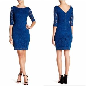 ❌SOLD❌ LAUNDRY BY SHELLI SEGAL Blue Lace Dress